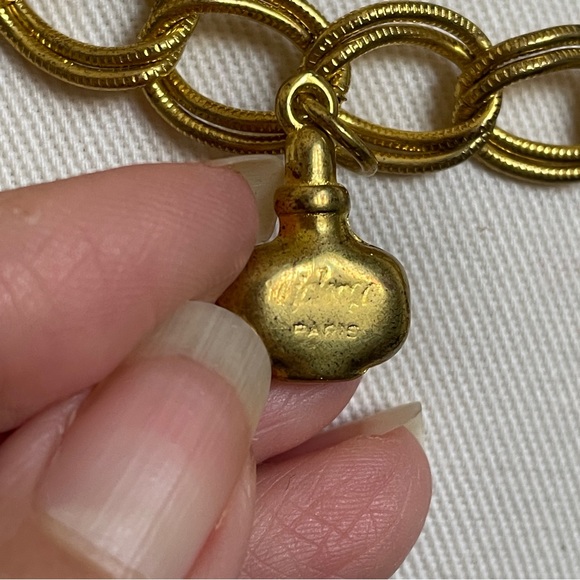 Vintage 70s Balenciaga Cialenga Paris Gold Double Chain Charm Belt 🇫🇷 - Picture 6 of 9